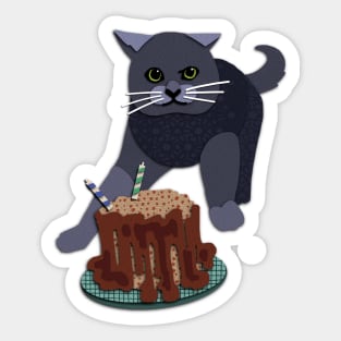 Paper Cut Cats Series! Birthday Time Sticker